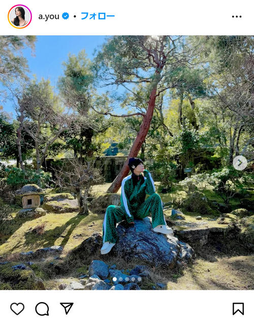 浜崎あゆみ「イカゲーム」に参戦?!緑色のジャージ姿に「あゆは456億