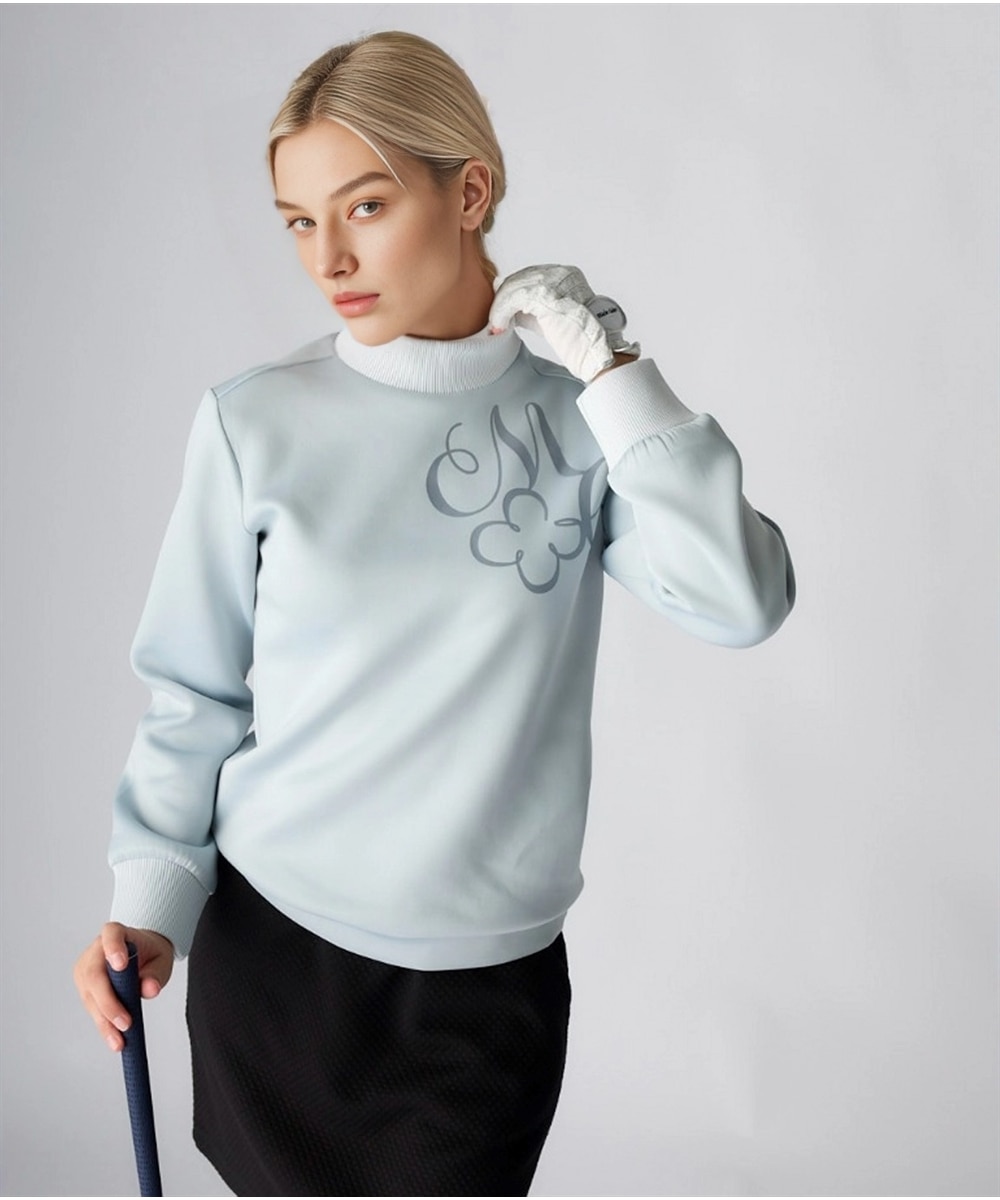 ダンボールニット長袖モックネックプルオーバー（marie claire sport