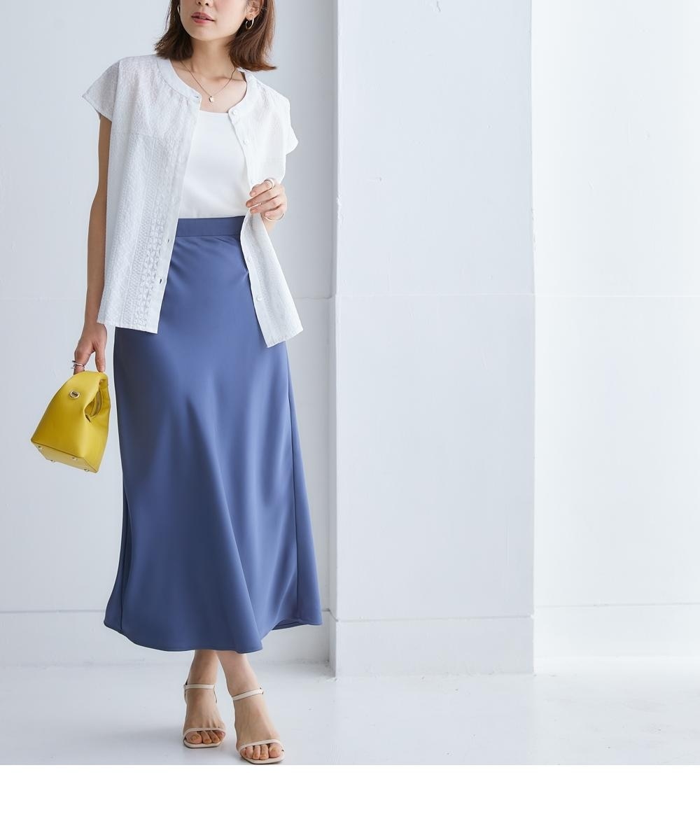 サテンフレアスカート 通販【ニッセン】