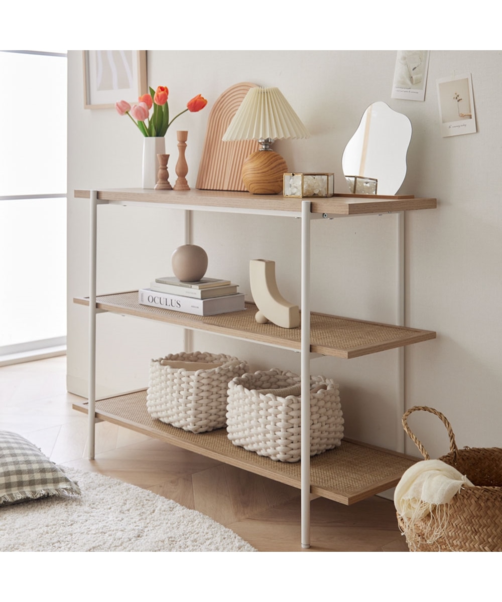 ラタン調オープンラック 通販【ニッセン】