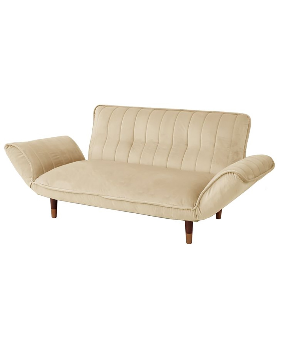 2人掛け]カウチソファ｜14段階リクライニング ポケットコイル ベロア調