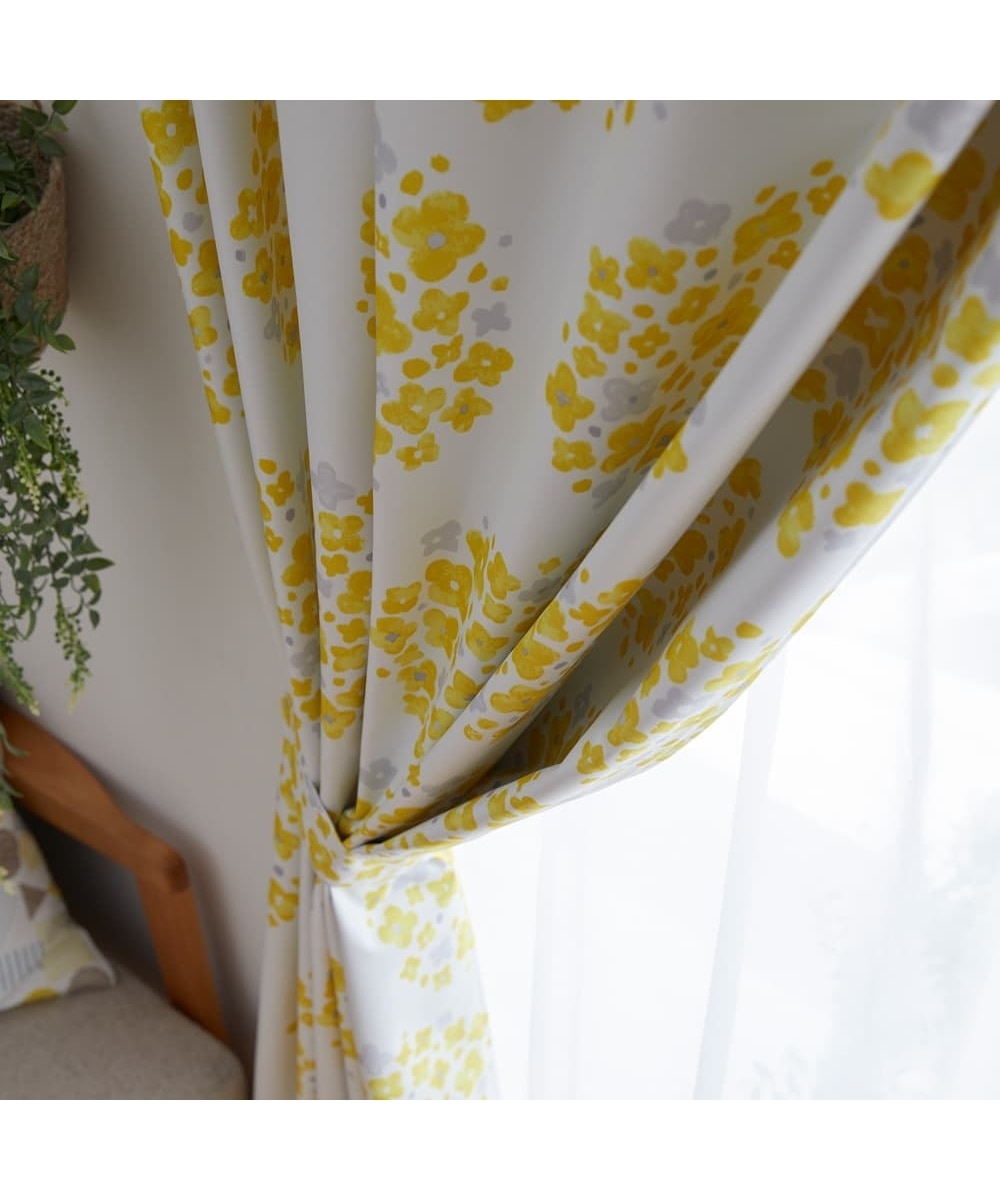 省エネ・節電】1級遮光カーテン（遮熱・防音）｜北欧フラワー（送料