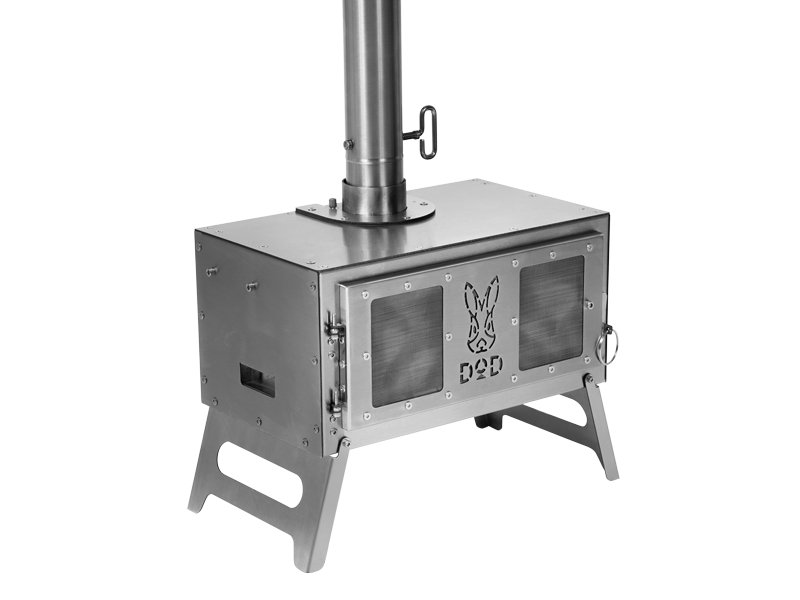 割れない、曇らない「メッシュ窓」で超軽量！ わずか7.8kgの薪ストーブ