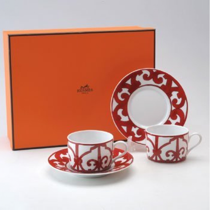 エルメス（HERMES） ガダルキヴィール ティーカップ＆ソーサーペア