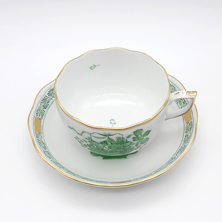 ヘレンド 清の花籠 ティーカップ&ソーサー CN-0724-0-00 | 洋食器の