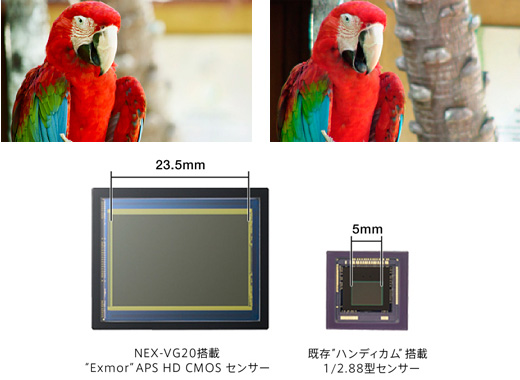 NEX-VG20 特長 : 本物の表現力 | デジタルビデオカメラ Handycam