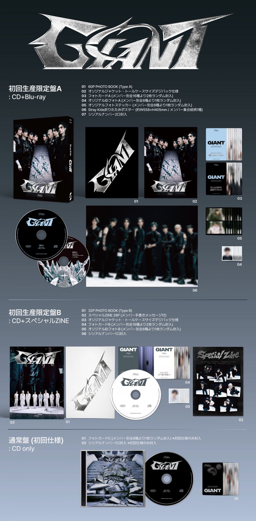 Stray Kids、JAPAN 2nd Album『GIANT』のALBUM PREVIEW & Information