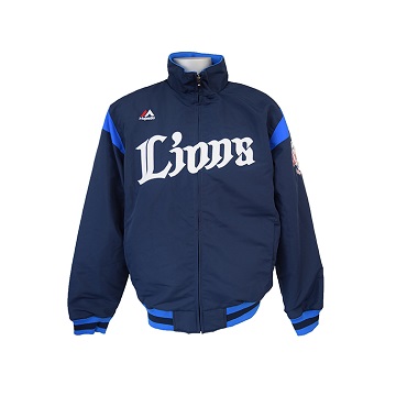 埼玉西武ライオンズ選手着用Majestic ジャケット ネイビー/レッド 57