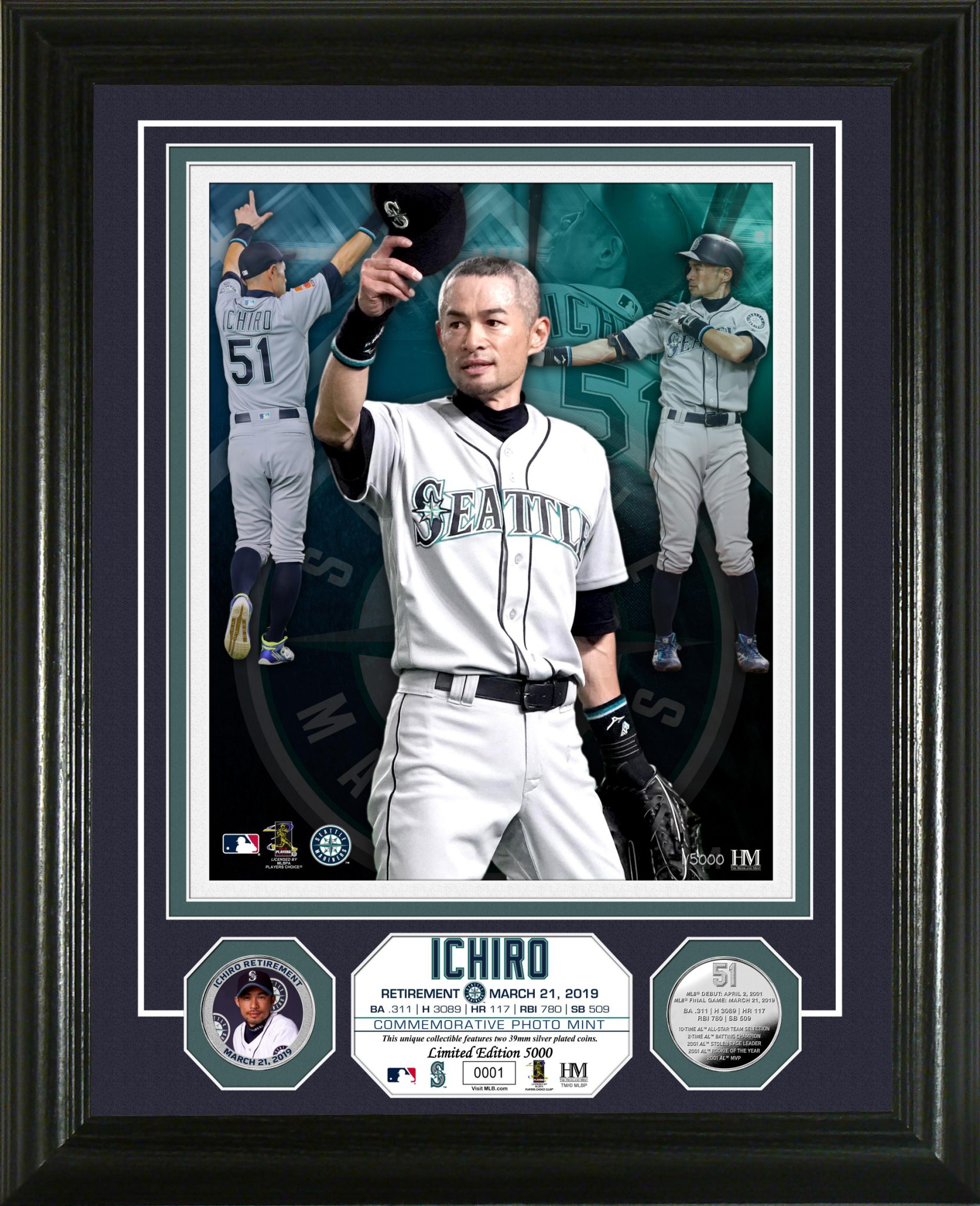 Ichiro イチロー オールスターゲーム 記念ボード ルーキーイヤー 限定品