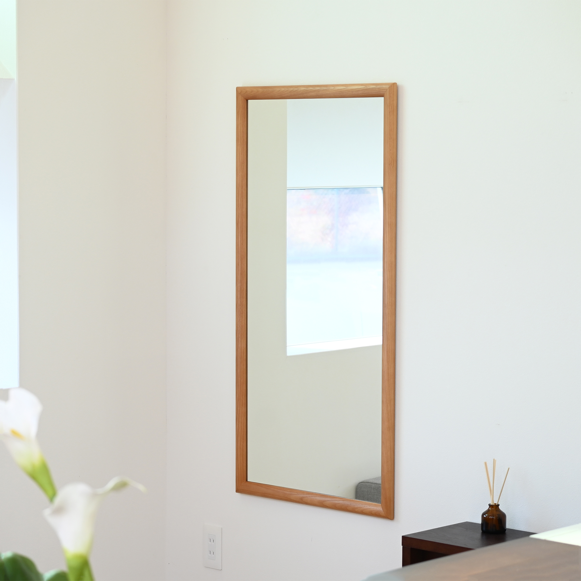 W550× 1650 Arte アルテ ウォールミラー 全身 鏡 壁掛け 天然木 日本製