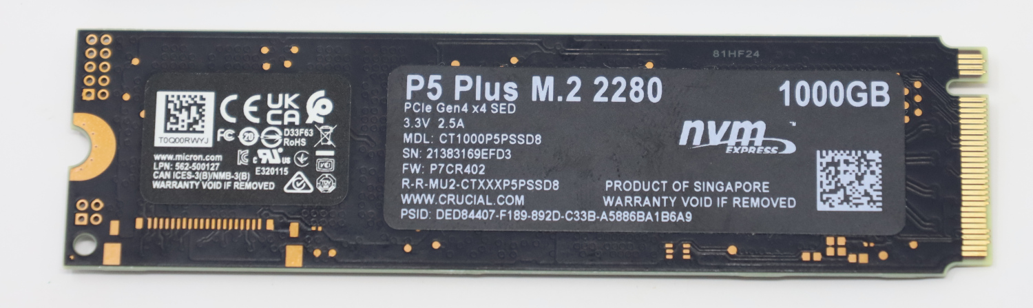 Crucial P5 Plus 1TB NVMe PCIe Gen4 SSD Review - ServeTheHome