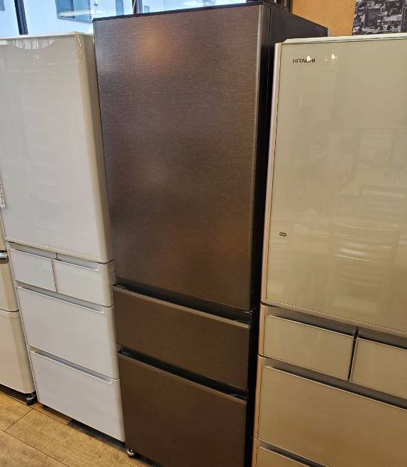 ☆MITSUBISHI 三菱 405L 3ドア冷蔵庫 2022年製 ダークブラウン ビッグ