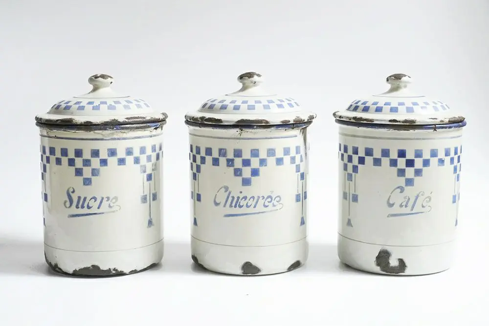 フランスのアンティークホーローキャニスター「cafe(カフェ