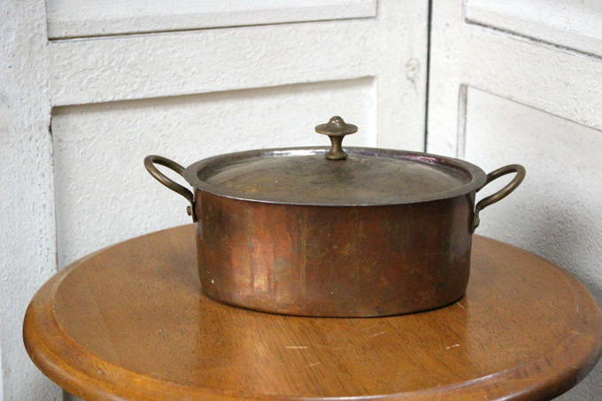 アンティーク コルドロン 鍋 イギリス コッパー 銅製 アンティーク雑貨