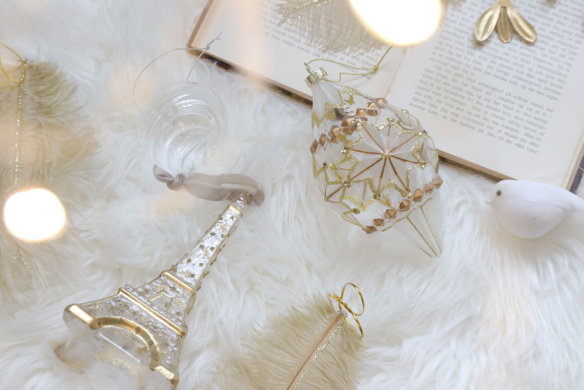 ShishiガラスオーナメントConeクリアゴールド14cm