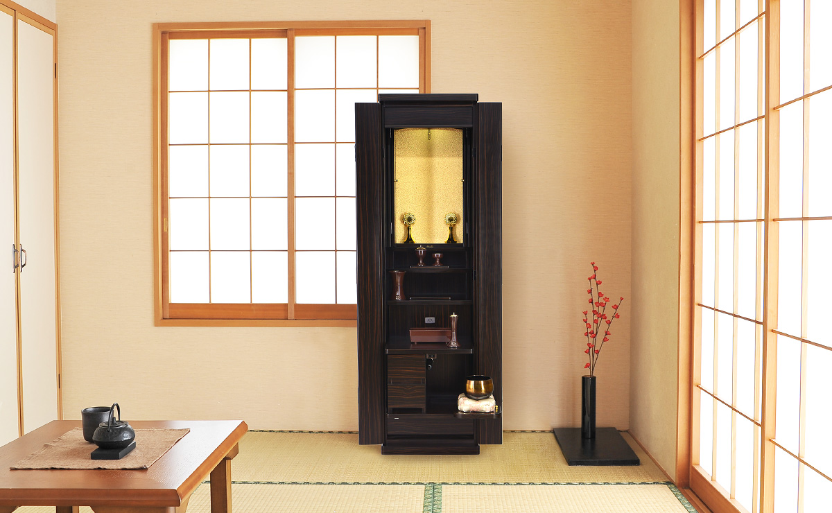 家具調仏壇 イクシア 黒檀調 手動 | 創価学会仏壇＆仏具専門店 SGI仏壇