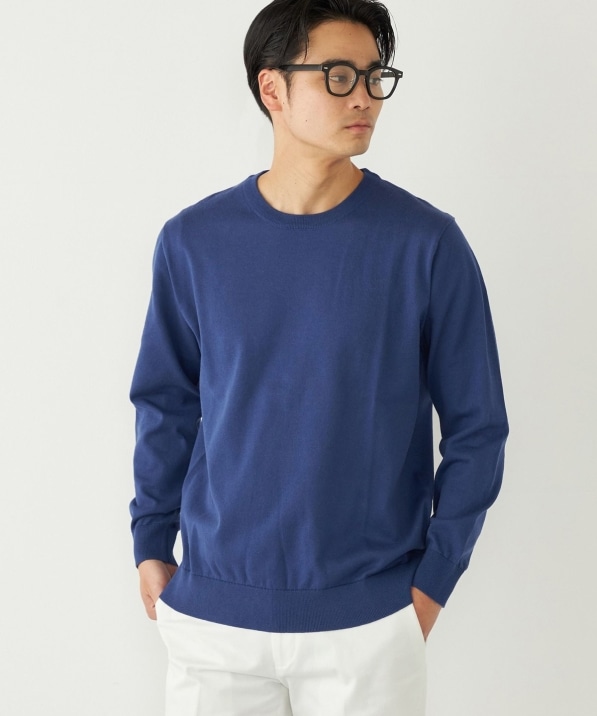 SHIPS Colors:〈洗濯機可能〉14ゲージ 天竺 クルーネック ニット