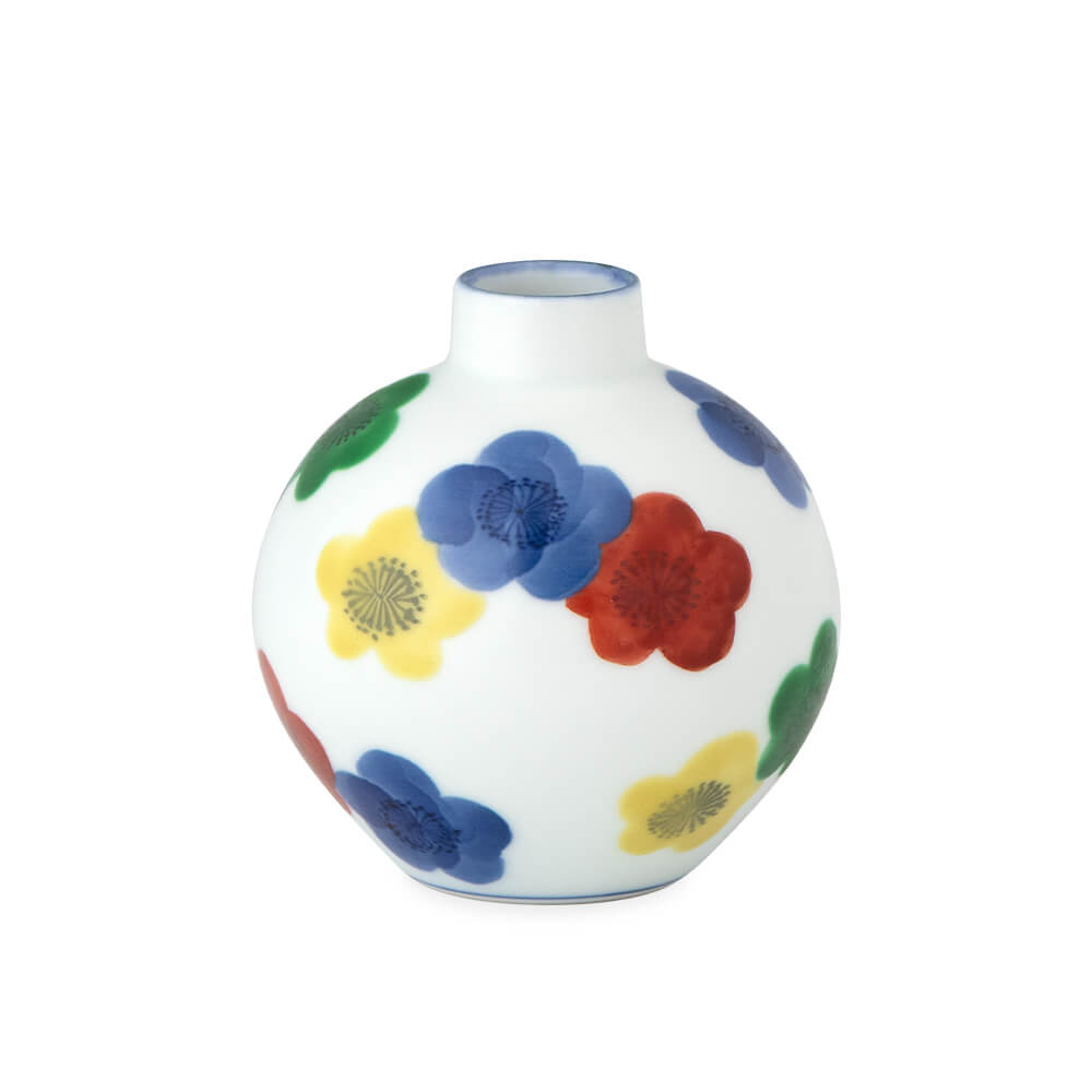染錦梅花 小花瓶 ｜ 有田焼の源右衛門窯公式オンラインショップ