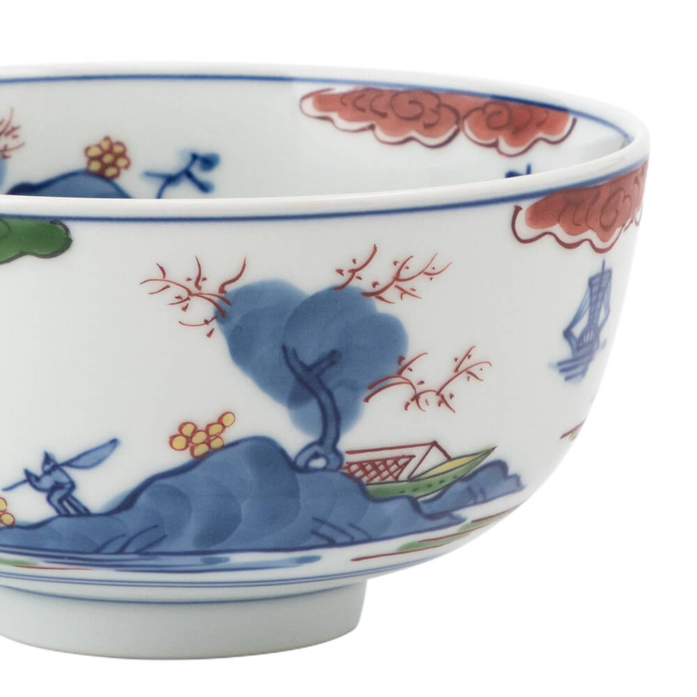 染錦山水絵 麺鉢 ｜ 有田焼の源右衛門窯公式オンラインショップ