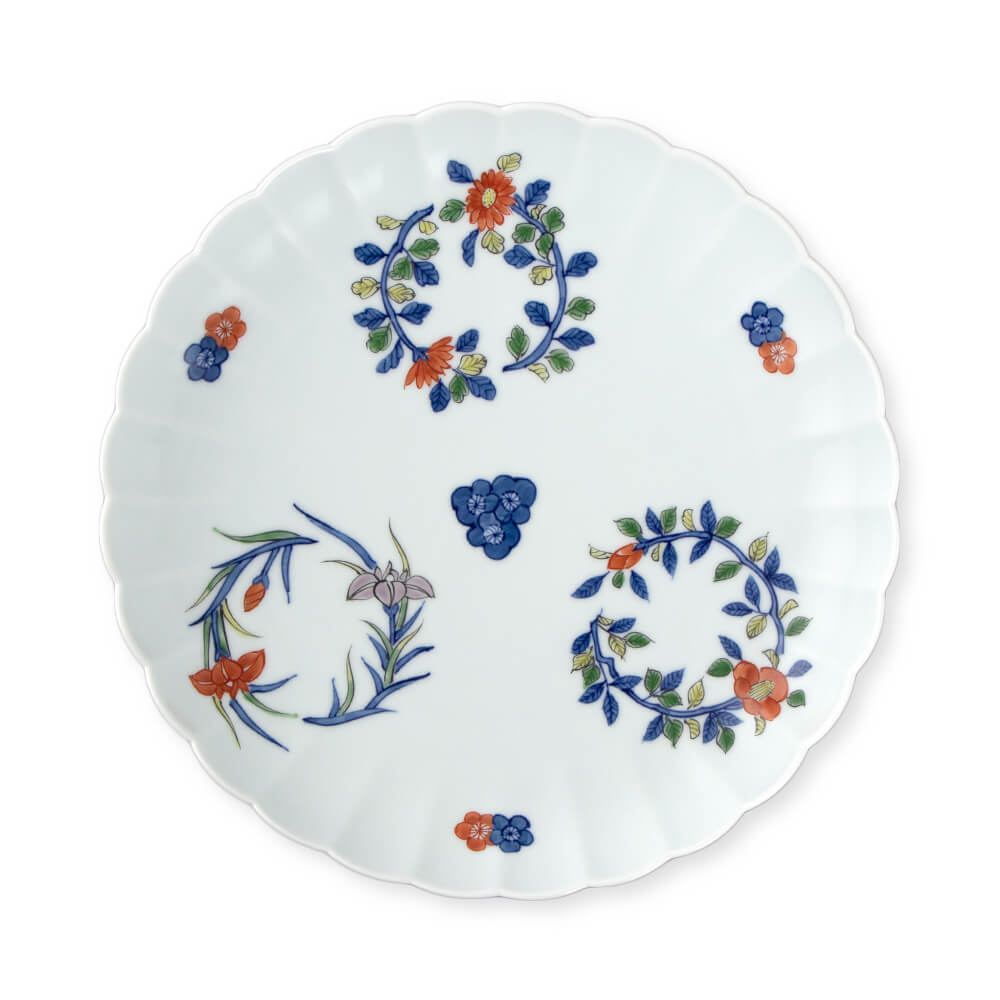 染錦花輪菊渕 皿 ｜ 有田焼の源右衛門窯公式オンラインショップ