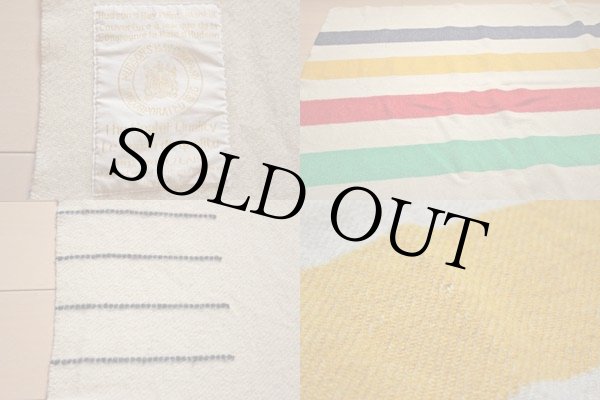 ビンテージ 英国製 HUDSON'S BAYハドソンズベイ マルチボーダー ウール