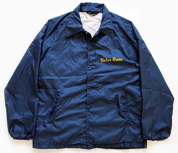 70s USA製 Championチャンピオン ランタグ Notre Dame ナイロン コーチ