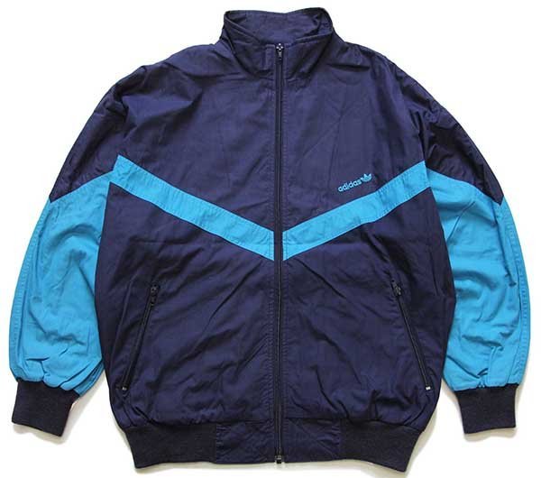 90s adidasアディダス トレフォイル ロゴ刺繍 ツートン 切り替え