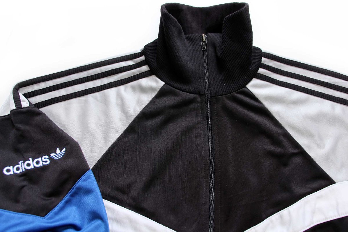 90s adidasアディダス トレフォイル ロゴ刺繍 マルチカラー ハイネック