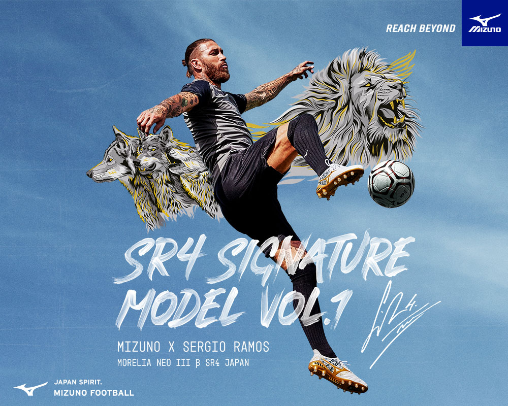 ミズノ セルヒオ・ラモス選手シグネチャーモデル「MORELIA NEO Ⅲ SR4