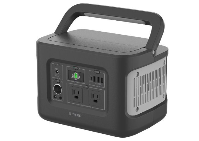 ポータブル電源 600W出力 622Wh(172800mAh)---DEP6A2BK | STYLED