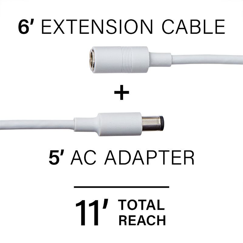 Sanus Amazon Echo Show 15 Extension Cord Cable (6ft Length) WSEHEC6-W2