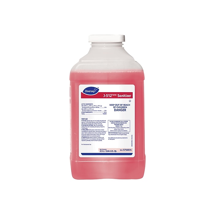 J-512 D4 Disinfectant for Diversey J-Fill, Quaternary, 2.5 L., 2