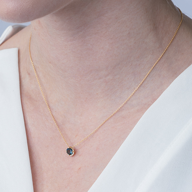 POWER ON THE MOON BLUE TOPAZ NECKLACE(2ZN2336)K18 ネックレス
