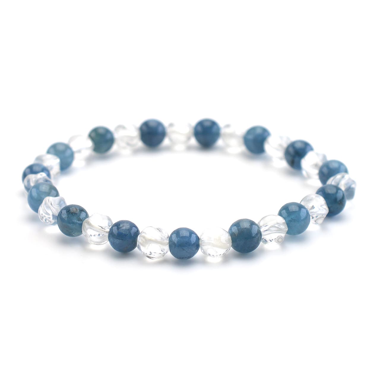 ディープブルーアクアマリン(3Aランク)、カット水晶 - 6mm玉、サイズ