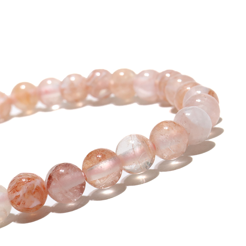 ブレス ピンクファイアーアゼツライト 丸 約6mm アゾゼオ H&E社 証明書