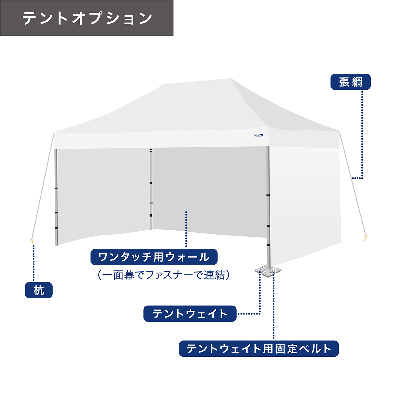 ワンタッチイベントテント 屋根幕+スチールフレーム / ogawa ONLINE STORE