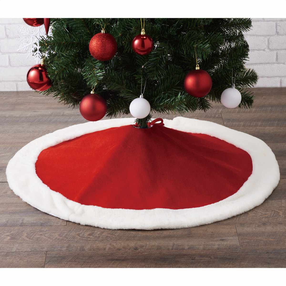 クリスマスツリースカート 直径60cm レッド