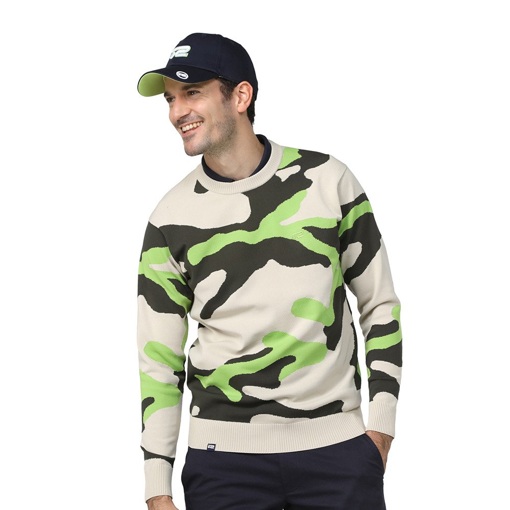 ROSASEN（ROSASEN）（メンズ）ゴルフウェア カモフラ柄インターシャ