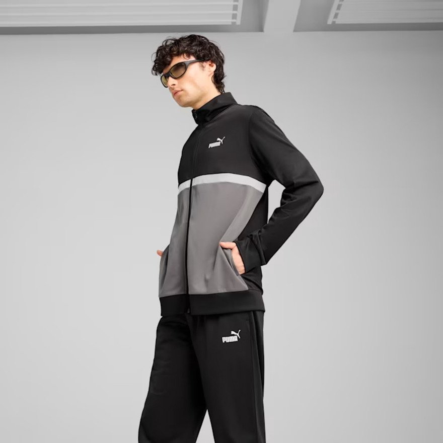 プーマ（PUMA）（メンズ）ポリ カラーブロックスーツ 上下セット