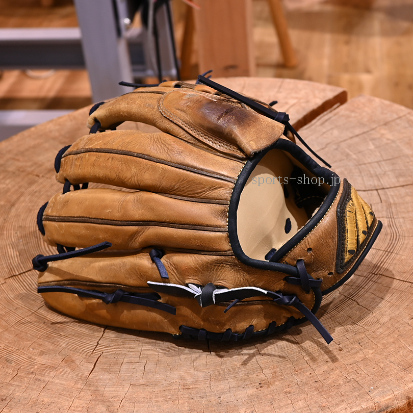 ミズノプロ Mマーク 投手用 グラブ 平裏 指袋 ヘリ革 革紐 指かけ