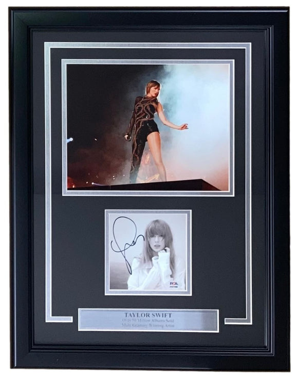 T Swift Signed Framed TTPD CD Insert w/ 8x10 Smoke Photo PSA/DNA