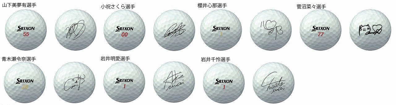 ゴルフボール「2023 JLPGAツアー 勝率No.1記念 優勝選手サインボール