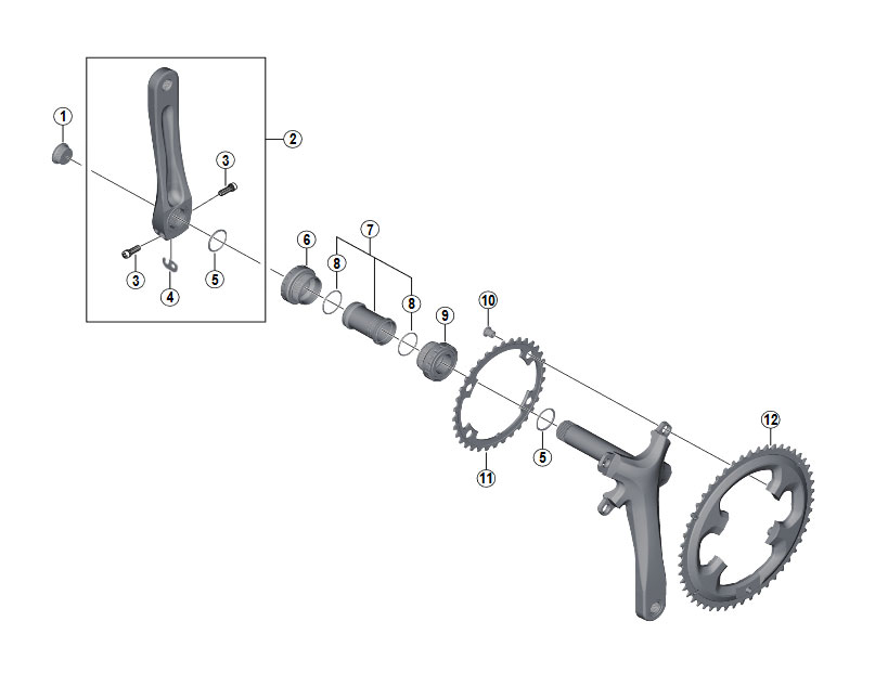 SHIMANO（シマノ）スモールパーツ・補修部品 FC-6800 クランクトリツケ