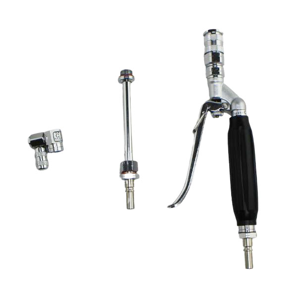 エアコン洗浄ノズル黒レバーコック・ノズル付き（コックとノズルの脱着