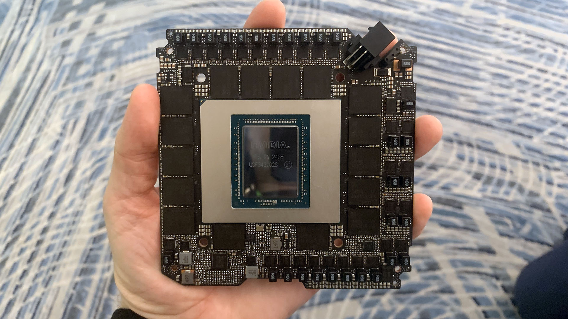 Check out the tiny PCB in the new Nvidia GeForce RTX 5090 graphics