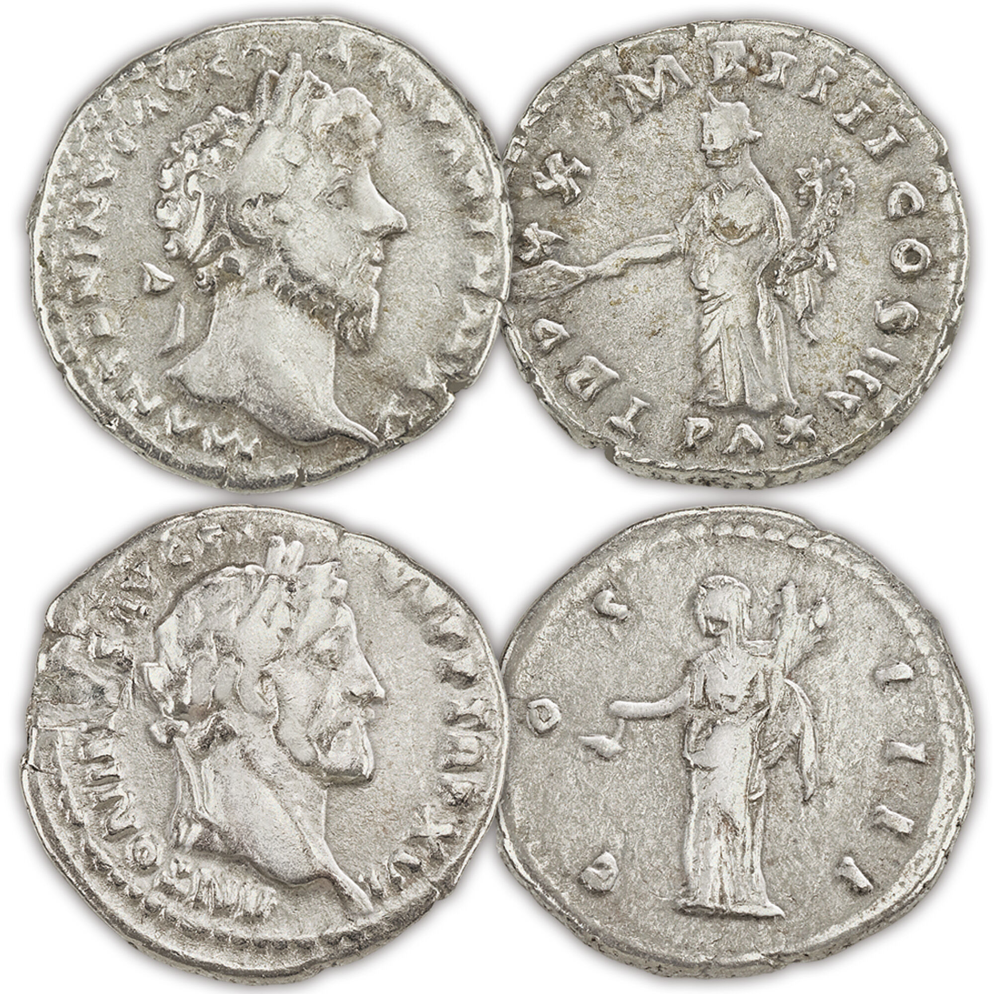 Silver Denarius Coins of Ancient Rome