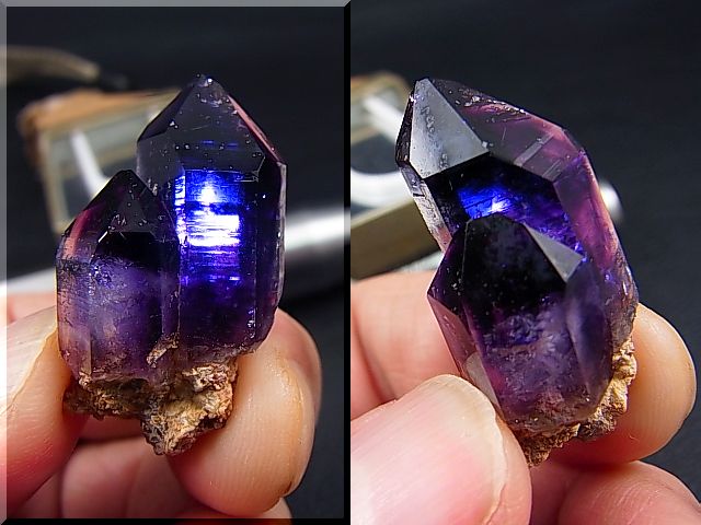 ブランドバーグアメジスト・ダブルポイント（パープル・ブルー