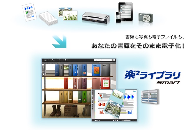 ドキュメントファイリングソフトウェア 楽2ライブラリ Smart | PFU