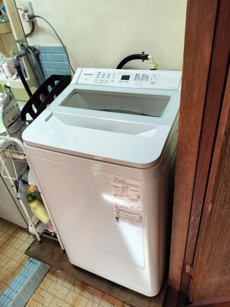 パナソニック『スゴ落ち泡洗浄』機能付き洗濯機 NA-FA8H3納品