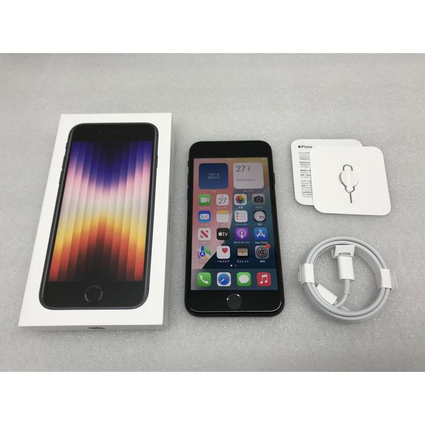 APPLE 〔中古〕iPhone SE 第3世代 128GB ミッドナイト MMYF3J／A au